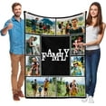 thumbnail image 1 of Custom Throw Blanket, with Photos and Text, Picture Collage Blanket, Personalised Gift, for Dad, Mum, Kids, Dog, Friend or on Anniversary, 3 Photos, 50"×60", 1 of 6