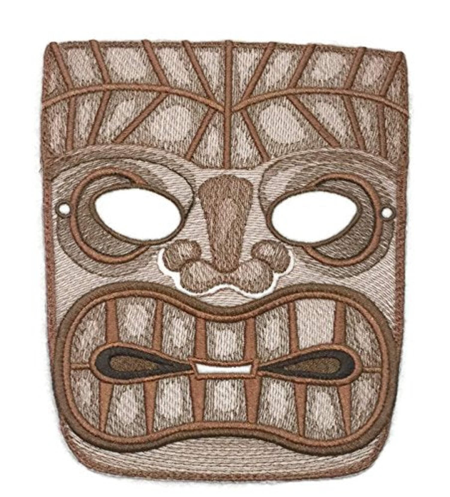 Custom Tiki Mask Embroidered Iron On/Sew Patch [5.6" x 6.75"] …