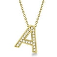 thumbnail image 1 of Custom Tilted Diamond Block Letter Initial Necklace in 14k Yellow Gold, 1 of 2