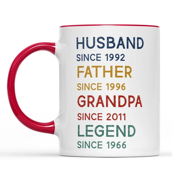Custom Title And Date Mug, Personalized Custom Text Mug For Father'S Day, Bekilab Ceramic Coffee Mug, 11oz 15oz Gift