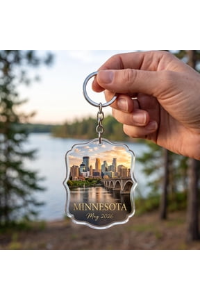 Custom Travel Souvenir Keychain with Custom Name, Skyline or Landmark Illustration, Landmark Souvenir Keyring and Decorative Bag Charm for Travelers, Trip Memories, Backpacks, Keys or Gift Giving