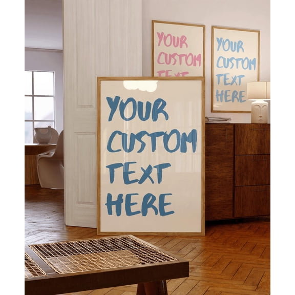 Custom Typography Personalized Quote Vintage Coastal Text Wall Art Unframed Paper Print