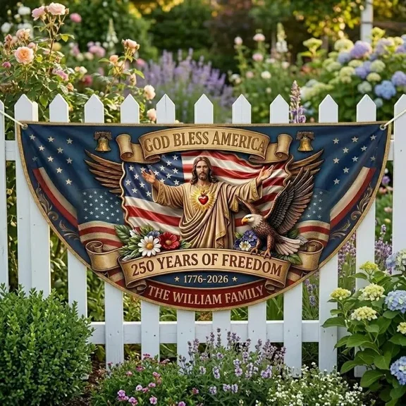 Custom USA 250th Anniversary Flag Patriotic Eagle flag 18x36in