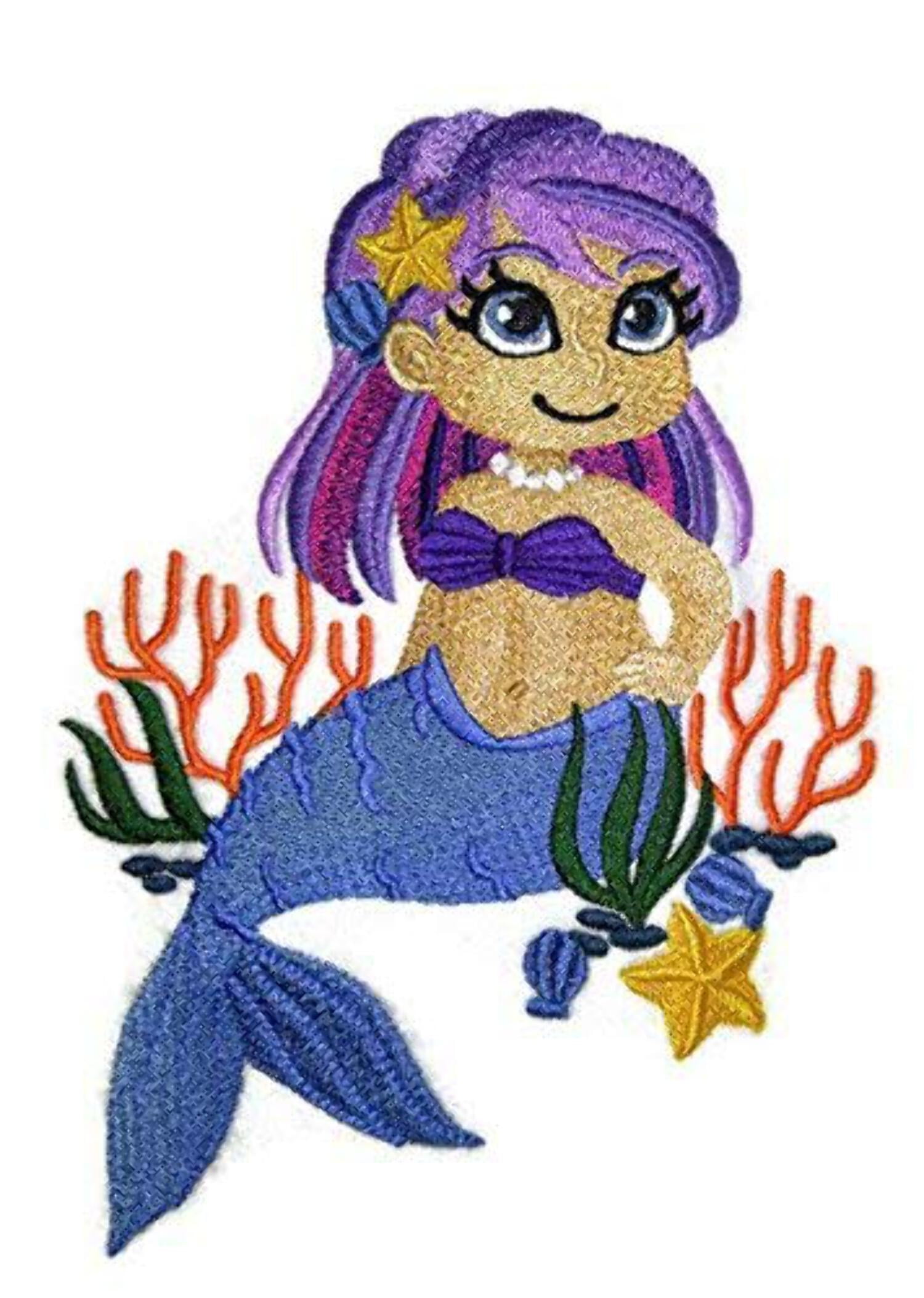 Custom Under The Sea Sweetheart Embroidery Iron On/Sew Patch [6.78" X 4.87"]