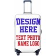 thumbnail image 1 of Custom Your Own Unique Travel Suitcase Cover with Double-Sided Printed, Customized Personalized Design Photo Image Logo Text Name Washable Luggage Cover M - Fits 22-24 Inch Luggage, 1 of 6