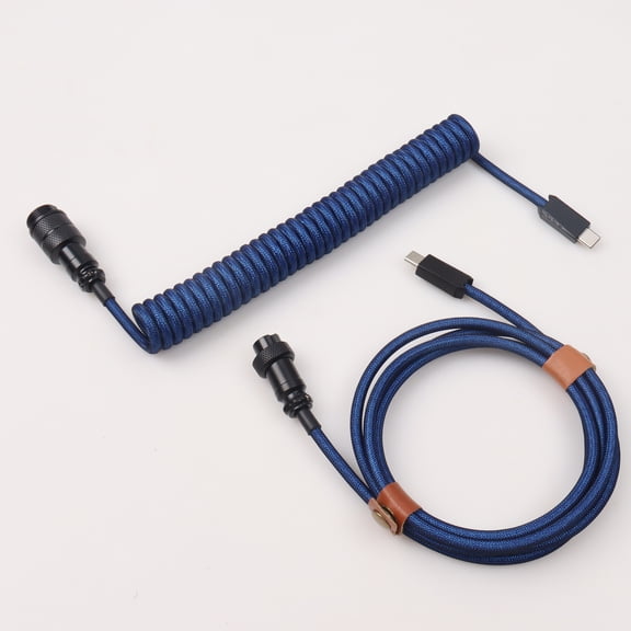 Custom Usb-c to Usb-a Coiled Usb c Cable Type C Coiled Keyboard Cable Coil Machine GX16 Aviator Connector