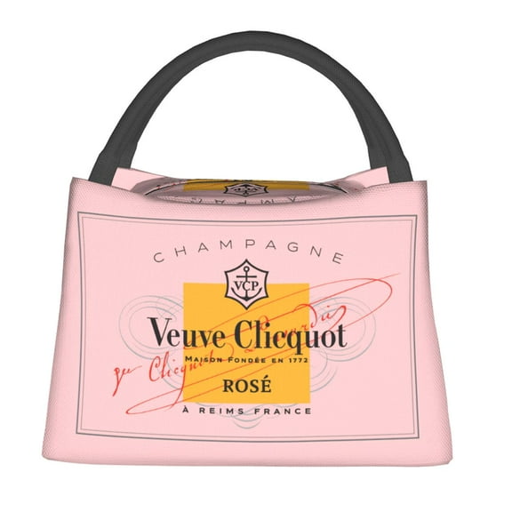 Custom V-Veuvs C-Clicquots Lunch Bag Fashion Portable Zipper Lunch Box Picnic Cooler Bag Fashion Oxford Thermal Tote