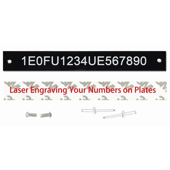 Custom VIN Number Plate for Trailer, Engraved Aluminum ID Tag with HIN Serial Number, Metal Trailer VIN Plate for Utility Trailer, Car, Truck & Vehicle