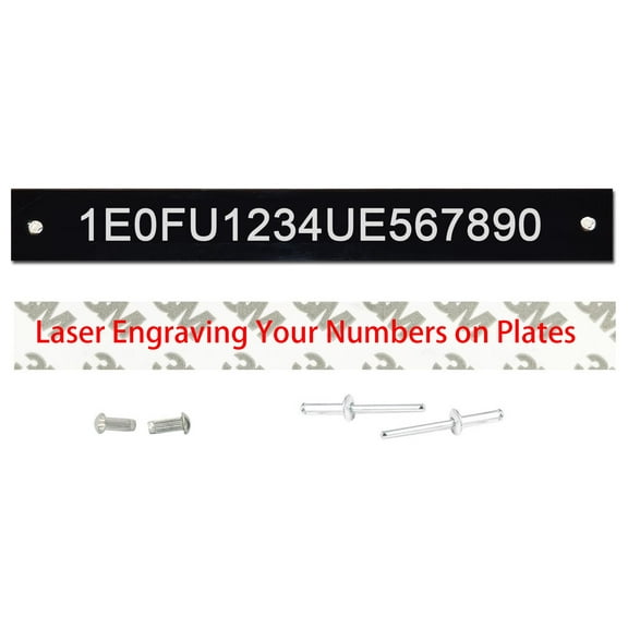 Custom VIN ID Plate for Trailer, Replacement Windshield VIN TAG for Car, Customized Serial Number Plates, Custom Dashboard Identification VIN, Tailgating id plate for Cargo Carriers Trucks Boats Hull