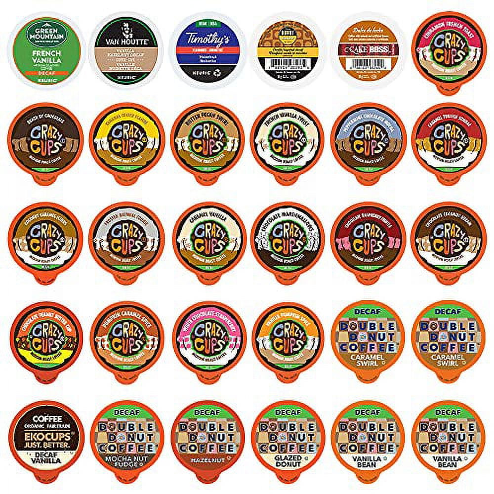 Custom Variety Pack Pods, Flavored Decaf Coffee, 30 Count