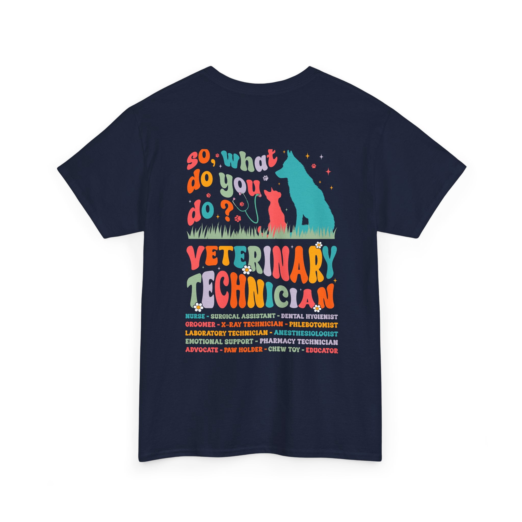 Custom Vet Tech Name, Veterinary Technician Definition Tshirt Front