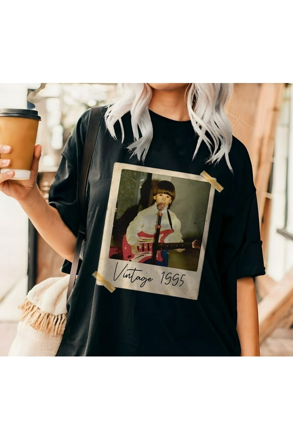 Custom Vintage Photo And Year, Custom Shirt With Picture Personalized 30th Birthday Gift Vintage 30th Birthday Party Vintage Est 1995 Shirt
