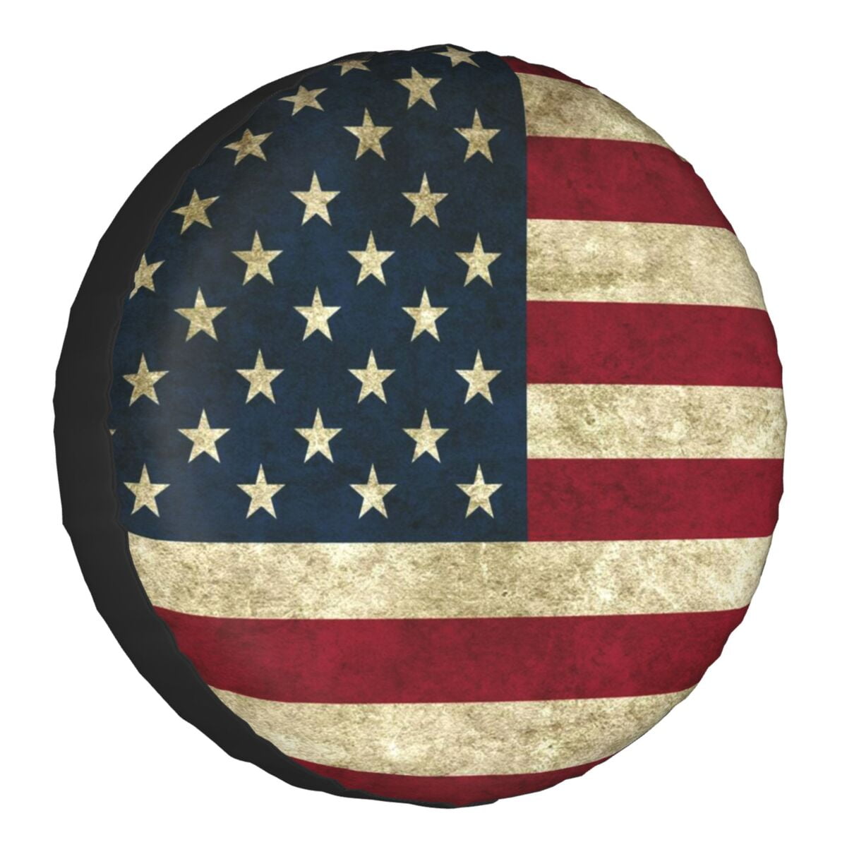 Custom Vintage US Flag Black And White Spare Tire Cover for Honda