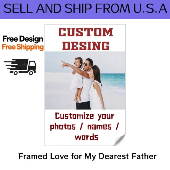 Custom Wall Art Poster Print Personalized Photo Text