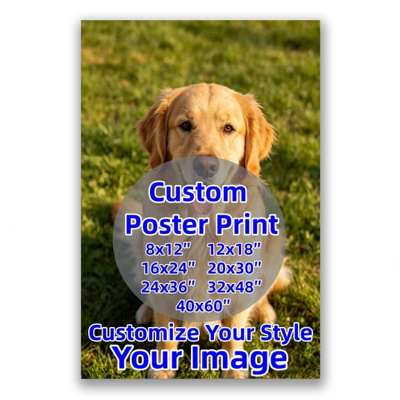 Custom Wall Art Poster Print Personalized Photo Text