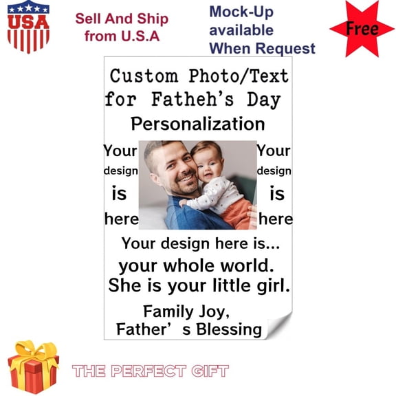 Custom Wall Art Poster Print Personalized Photo Text