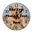 thumbnail image 1 of Custom Wall Clock Personalized Wooden Wall Clocks Silent Non Ticking Battery Operated Add You Phote and Text Round Wall Decor for Bathroom 12 in, 1 of 8