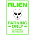 thumbnail image 1 of Custom Wall Decal Alien Parking Sign - Sticker - Vinyl Wall : 9 X15", 1 of 1
