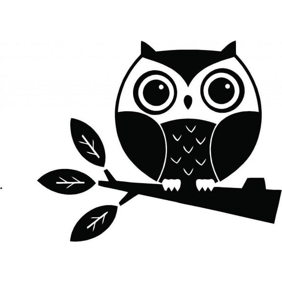 An Owl Picture Art Living Room - Peel & Stick Sticker - Vinyl Wall Decal 20x20 Inches