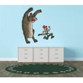 thumbnail image 1 of Custom Wall Decal : Animated Bear Running Fearing Man With Rifle Wall Sticker : 10 X14" -, 1 of 1