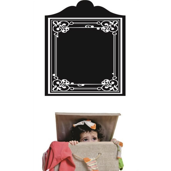 Custom Wall Decal : Artistic Frame Design Silhouette 12x18"