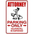 thumbnail image 1 of Custom Wall Decal Attorney Parking Sign - Sticker - Vinyl Wall : 9 X18", 1 of 1