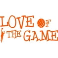 thumbnail image 1 of Custom Wall Decal Basketball Love Of The Game Picture Art Living Room Home Decor Sticker Custom Vinyl Wall Decal Mural 6 X 16 Inches, 1 of 1
