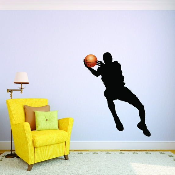 Custom Wall Decal Basketball Small Forward Rebound Game Vinyl Wall Decal - 14x28 Inches