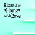 thumbnail image 1 of Custom Wall Decal Bless this home with Love Design Living Room Decor Sticker Vinyl Wall 12x12", 1 of 1