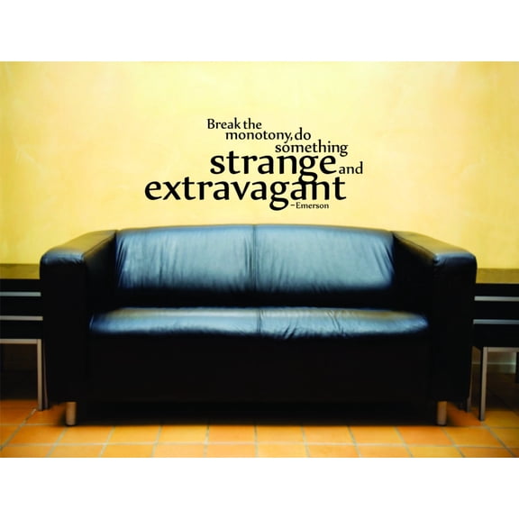 Custom Wall Decal Break The Monotony Living Room - Kids Boys Bedroom Sticker Vinyl Wall 12 X 30"