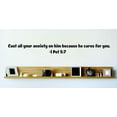thumbnail image 1 of Custom Wall Decal Cast All Your Anxiety On Him Because He Cares For You. - 1 Pet 5:7 Inspirational Life Bible Quote Wall 6x20, 1 of 1