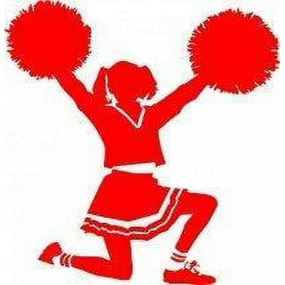 Custom Wall Decal Cheerleader Picture Art - Girls Bed Room - Home Decor Sticker Vinyl Wall Decal