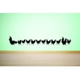 thumbnail image 1 of Custom Wall Decal : Chickens Family In Line Silhouette 10x20 Inches, 1 of 1