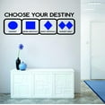 thumbnail image 1 of Custom Wall Decal : Choose Your Destiny Easiest More Difficult Most Difficult Expert Only Ski Quote Snow Winter Season Decoration 20x40, 1 of 1