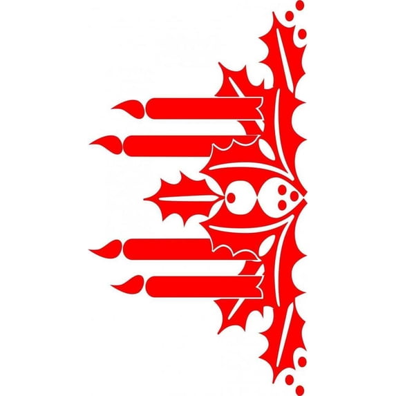 Custom Wall Decal Christmas Candles Peel & Stick Sticker - Vinyl Wall Decal