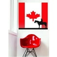 thumbnail image 1 of Custom Wall Decal : Cowboy Silhouette In Canadian Flag Canada Maple Leaf 12x12", 1 of 1