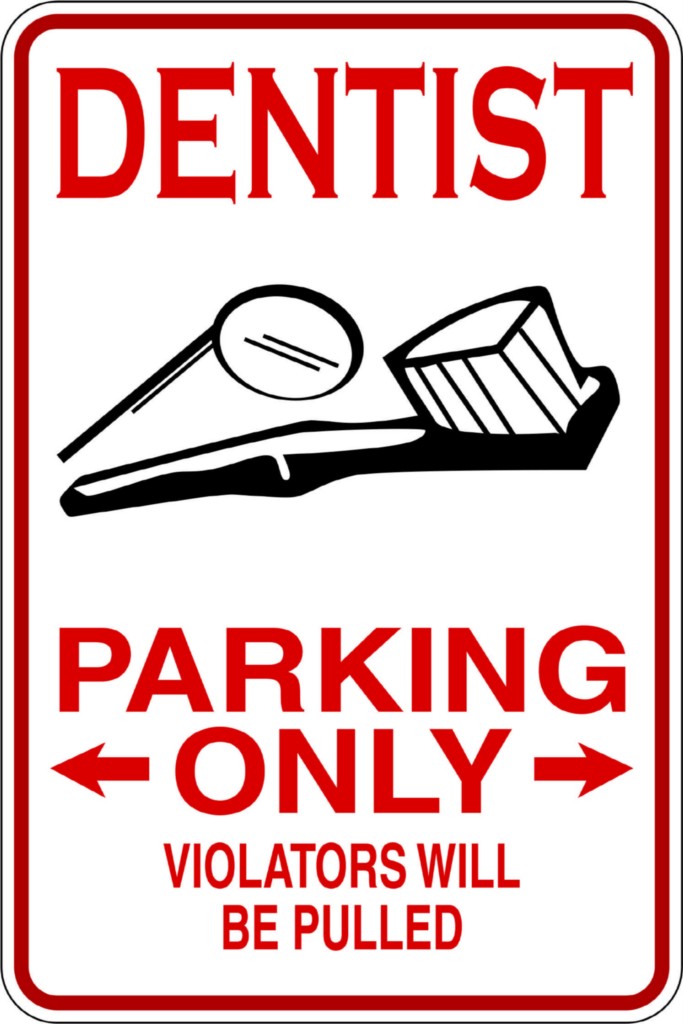 Dentside Sign Custom Wall Decal Dentist Parking Signs - Sticker - Vinyl Wall : 9 X18 ...