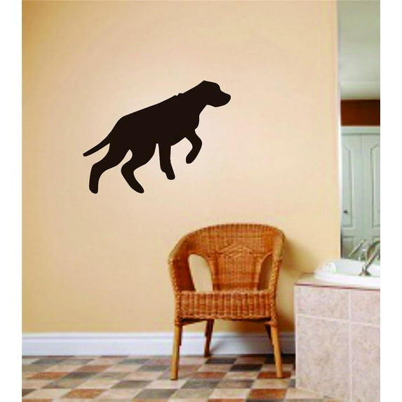 Custom Wall Decal Dog Animal Hunting Hunter Man Gun picture Art Boys Kids Bed Room Sports Sticker Vinyl Wall Decal 8 X 8 Inches