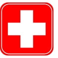 thumbnail image 1 of Custom Wall Decal Emergency Cross - Living Room - - Vinyl Wall Sticker : 12 X12", 1 of 1