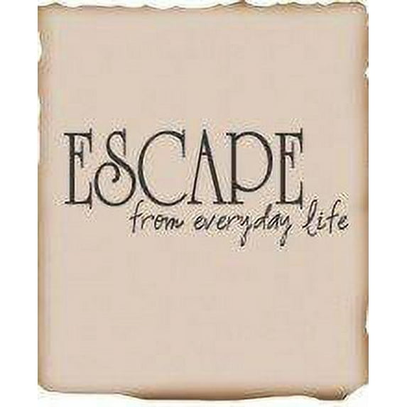 Custom Wall Decal Escape From Everyday Life Picture Art - Living Room - Home Decor Sticker Vinyl Wall Decal