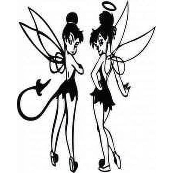 Custom Wall Decal Fairies Kids Bed Room - Home Decor Sticker Vinyl Wall