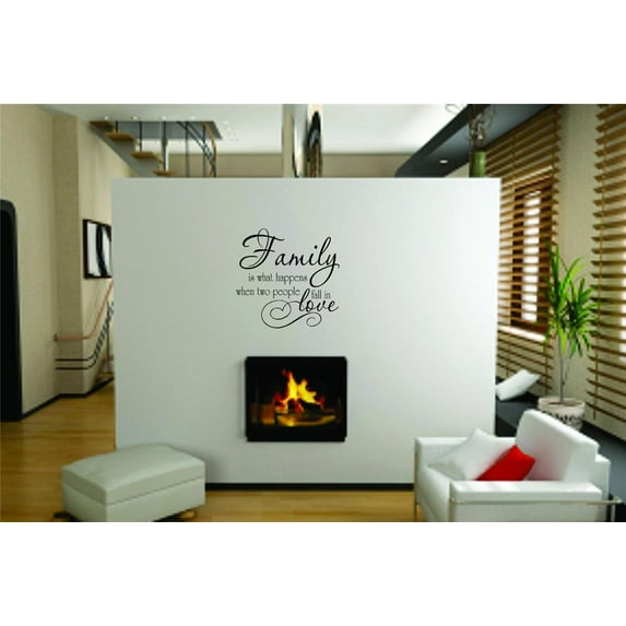 Custom Wall Decal Family Is What Happens Boys Bed Room Home Decor Sticker Vinyl Wall 12 X 12"