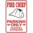 thumbnail image 1 of Custom Wall Decal Fire Chief Picture Art Parking Signs - Peel & Stick Sticker - Vinyl Wall Decal Size : 9 Inches X 18 Inches, 1 of 1