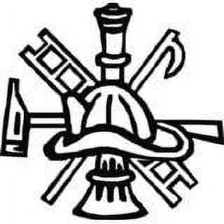 Custom Wall Decal Fire Dept Picture Art - Kids Boys Bedroom Home Decor Sticker - Vinyl Wall Decal