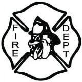 Custom Wall Decal Fire Dept Picture Art - Kids Boys Bedroom Peel & Stick Sticker - Vinyl Wall Decal
