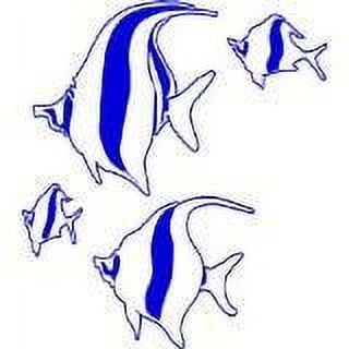 Custom Wall Decal Fish Animal Picture Art Kids Boys Bedroom Peel & Stick Sticker - Vinyl Wall Decal