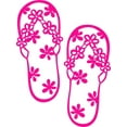 thumbnail image 1 of Custom Wall Decal Flip Flops 2 10"X10" - Girls Bedroom - Sticker - Vinyl Wall, 1 of 2