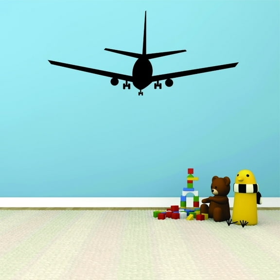 Custom Wall Decal : Flying Airplane Silhouette 20x30"