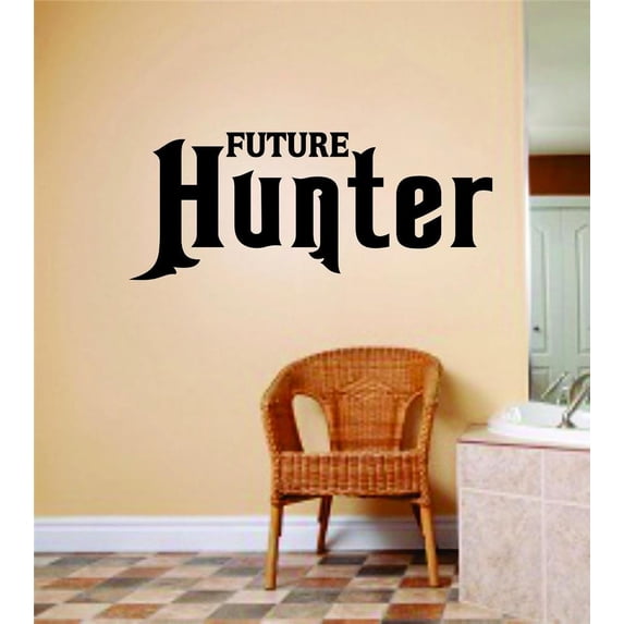 Custom Wall Decal Future Hunter Animal Hunting Hunter Man Gun Boys Kids Bed Room Sports Hobby Sticker Vinyl Wall 10 X 20"