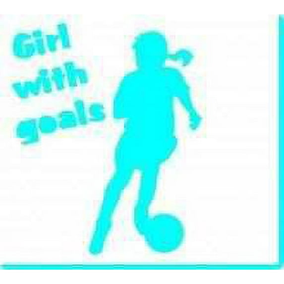 Custom Wall Decal Girl With Goals Girls Bed RoomSticker - Vinyl Wall